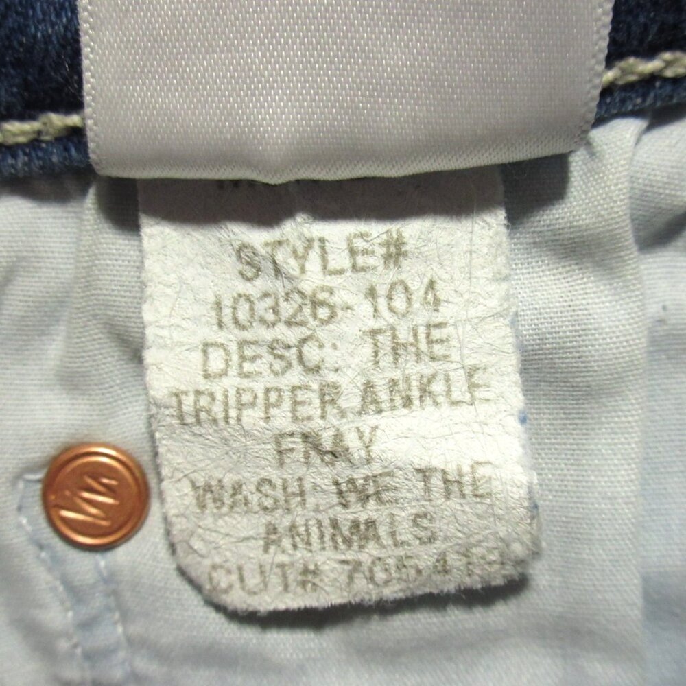 NWT Mother Tripper Ankle Fray in We The Animals High Rise Stretch Crop Jeans 32 - Picture 9 of 10